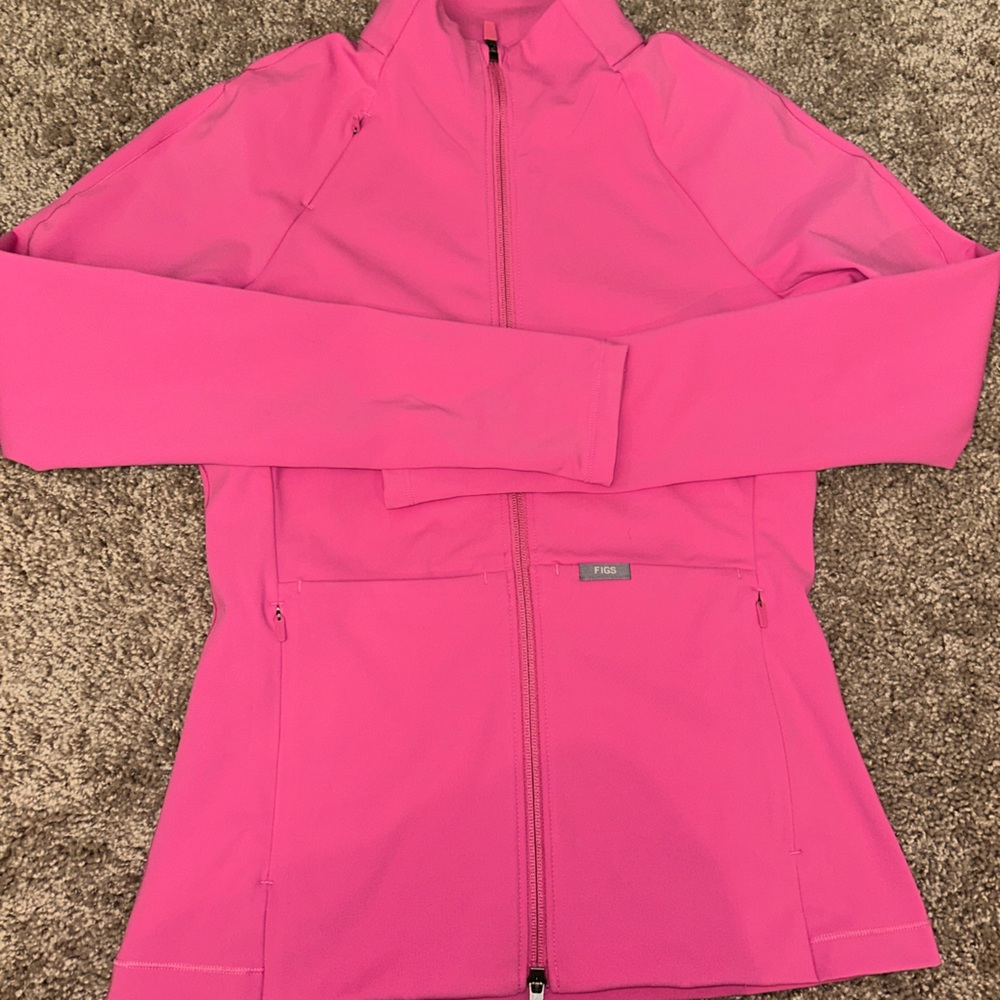 FIGS Women’s Contour Jacket S in Bright Pink